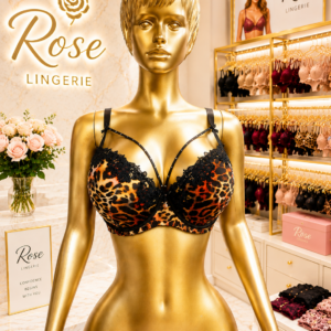 Leopard Print Padded Push-Up Bra for Ultimate Support