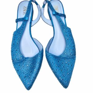 Luxury Crystal Embellished Pointed Toe Slingback Flat Shoes