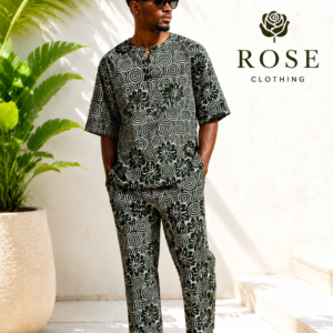 Men’s Premium Ankara Print Two-Piece Casual Matching Set