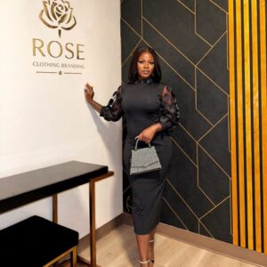 Elegant Black Mesh Sleeve Bodycon Midi Cocktail Dress